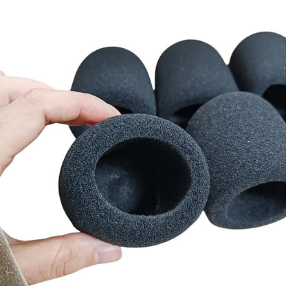 6pcs Microphone Cover High Density Mic Windscreen Sponge Foam For Most Standard Microphones