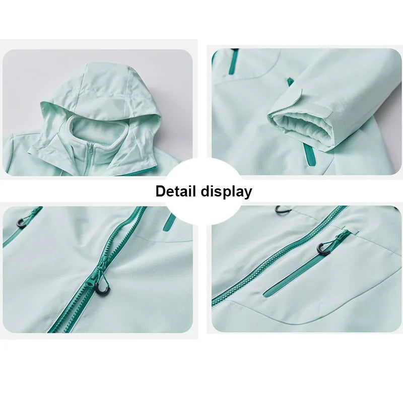 Veste d'extérieur trois en un deux pièces, coupe-vent, imperméable, combinaison de randonnée pour Couple, costume d'extérieur pour hommes et femmes