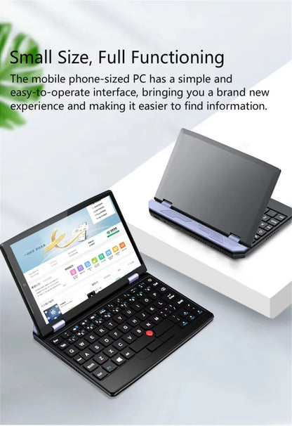 7 inch Mini Laptop Intel Procesador N95 16G RAM 256GB SSD With Touch Screen Pocket Netbook Windows 11 Notebook Pc Portable