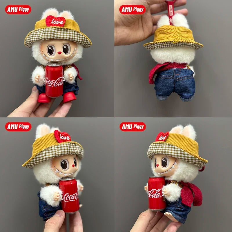 Clothes Doll DIY Accessories Pull Cloth Cola Happiness Factor Labubu Clothes Set Doll Outfit Have Shoes