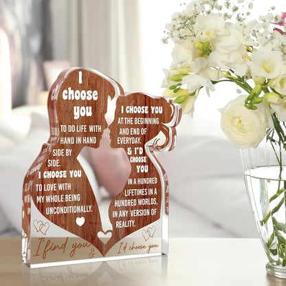 2D plat, je t'aime cadeaux pour elle lui, femme, mari, petit ami, petite amie, anniversaire romantique, saint-valentin, cadeau d'amour de noël
