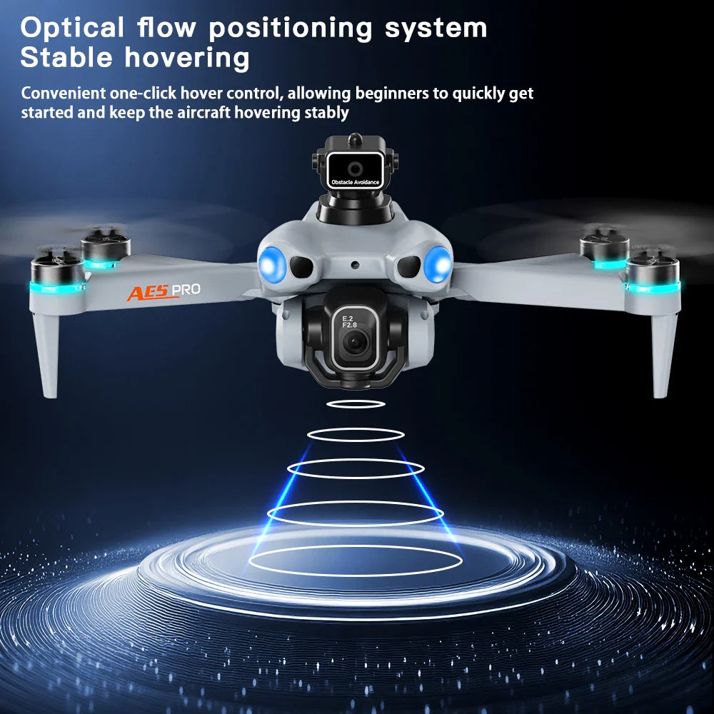 Nouveau Mini Drone caméra HD télécommande avec écran Intelligent évitement d'obstacles moteur sans brosse quadrirotor Dron jouets AE5Pro