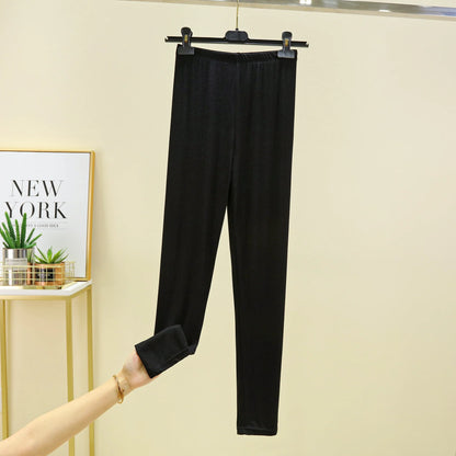 Leggings ajustés taille haute en modal, fins et élastiques, pour le printemps et l'automne, sous-vêtements, vêtements d'intérieur, pantalons longs grande taille