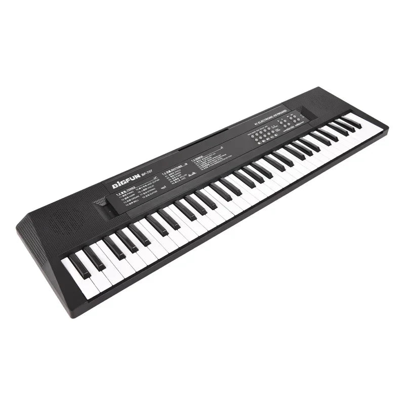 BIGFUN-Clavier électronique à 61 touches pour touristes, piano, haut-parleurs, 8 tons, 5 dangthms, 5 tambours, percussion, tension, 6 démonstration, musique