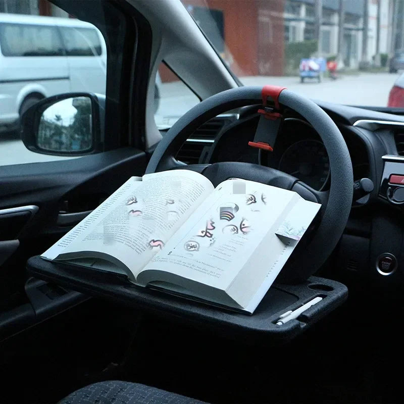 Table universelle pour voiture, volant, chariot de travail, boisson, café, plateau, ordinateur portable, support de bureau, siège, Table, accessoire de voiture