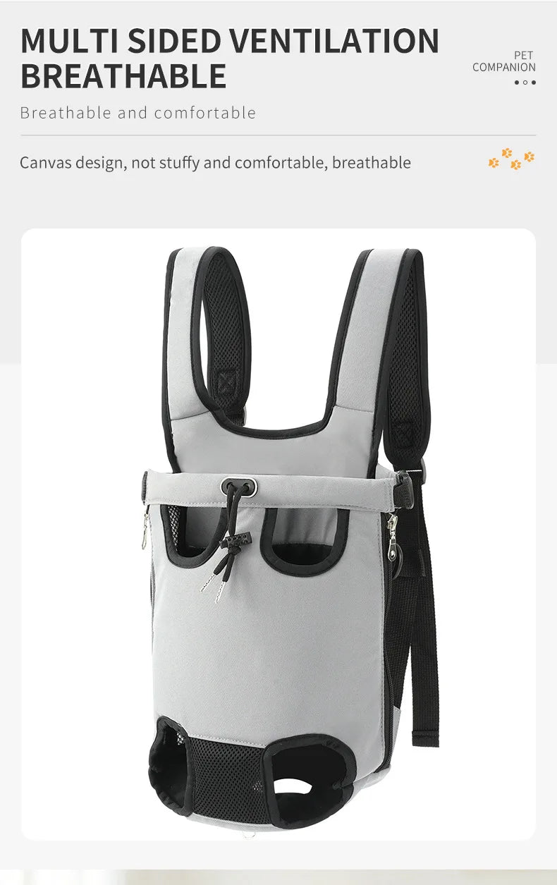 Sac à dos pour animaux de compagnie pour petits chiens et chats, sac de transport pour les voyages en plein air, bretelles réglables mains libres, matériau en denim, porte-animaux