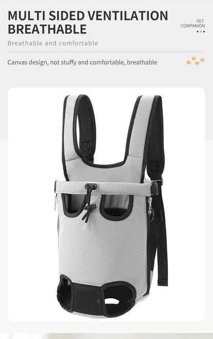 Sac à dos pour animaux de compagnie pour petits chiens et chats, sac de transport pour les voyages en plein air, bretelles réglables mains libres, matériau en denim, porte-animaux