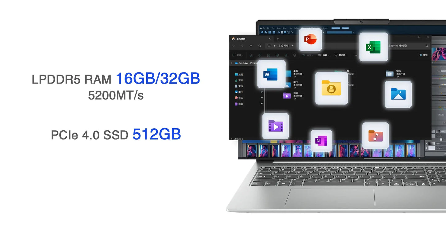 Lenovo XIAOXIN 14 (IdeaPad Slim 5) 2024 Laptop AMD Ryzen R7-8845H Intel Core i5-13420H 16GB 32GB 512GB 14" Inch FHD Computer PC