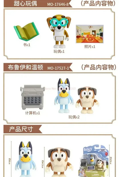 Muse Moose Bluey Famille Jouet Bluey Et Amis Bingo Bandit Poupée Ornements De Poupée Cadeau D'anniversaire Pour Enfants Jouet Maison De Jeu Ornements