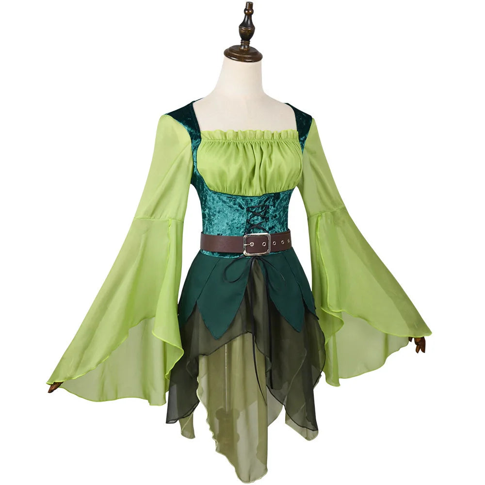 Women's Elves Medieval Cosplay Wizard of Oz Magic Elves cosplay dress Halloween cosplay costume