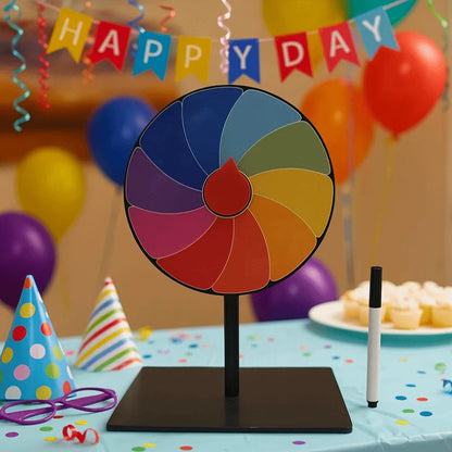 Roue de Fortune réutilisable en ABS, Base Stable, roue de Roulette de couleur, jeu interactif, plateau tournant de prix