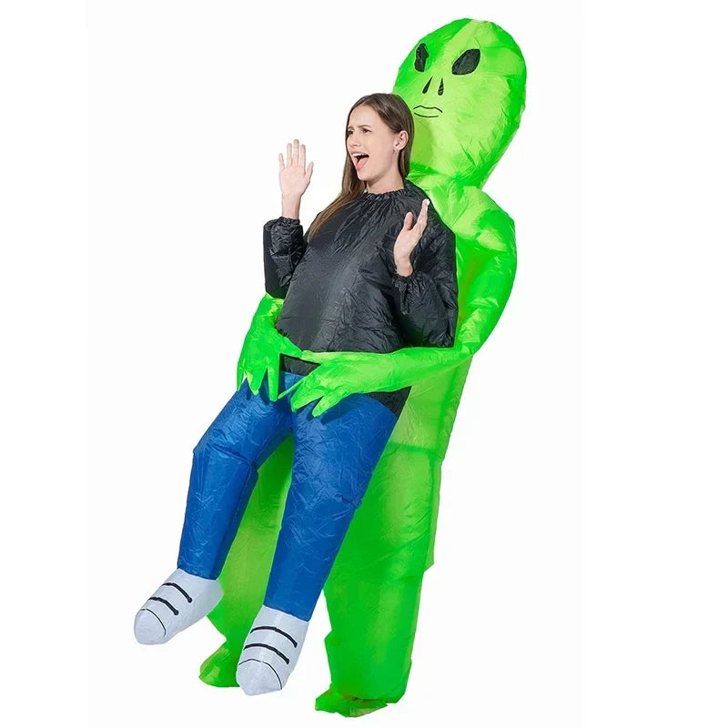 Festival et fête d'Halloween 2025 amusant costume gonflable d'extraterrestre pour adultes et enfants