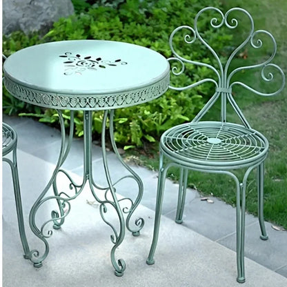 Table d'extérieur en fer européen, balcon de cour, table de terrasse, conception de dentelle, meubles de jardin, décoration de la maison, petite table basse