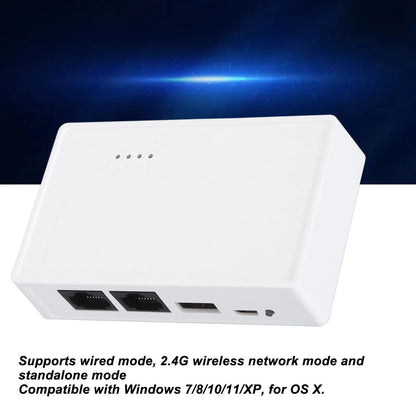 USB Wireless Print Server Wired Wireless Standalone Modes 480Mbps USB2.0 Print Server with 10/100Mbps LAN Bridge for RAW Printer