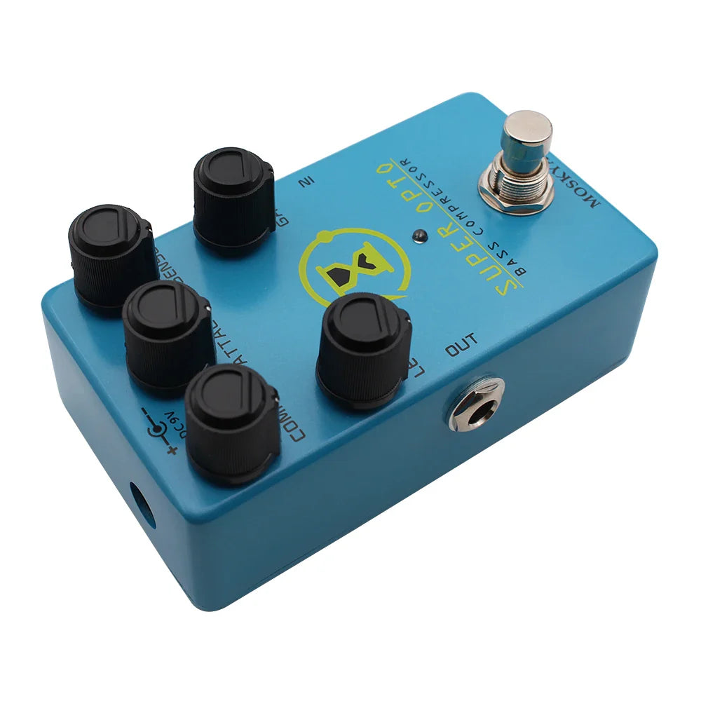 Compresseur optique de basse Mosky Super OPTO pour basse électrique True Bypass, pédale de basse de compression analogique avec contrôle de Gain Comp