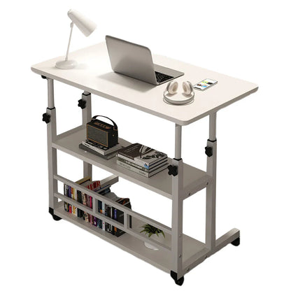 Table de chevet réglable en hauteur, rangement multicouche, roue pivotante, bureau de maison, ordinateur portable, bureau debout pour Table élévatrice à domicile
