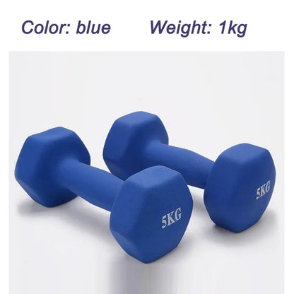 Haltère professionnel pour femmes, 1kg, os, équipement de sport, fitness à domicile, perte de poids, trempette en plastique multicolore