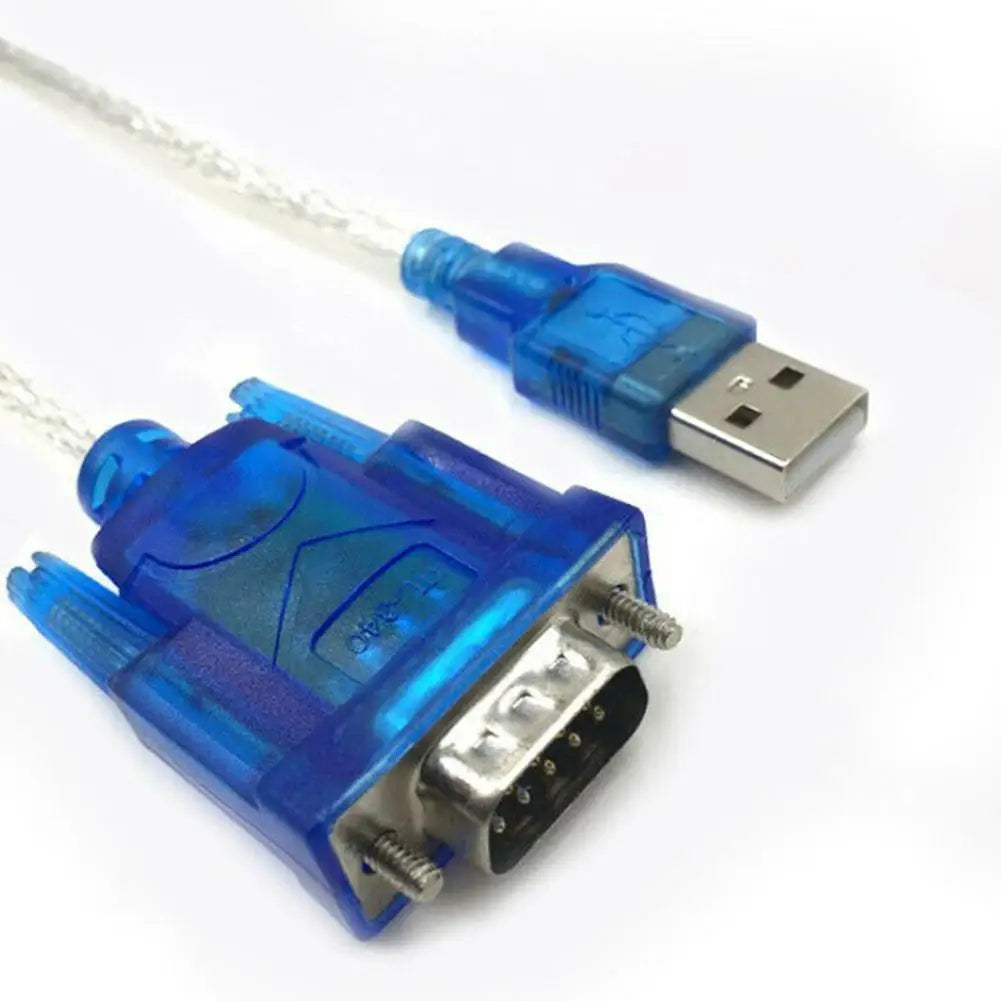 80cm High Quality USB 2.0 to Serial RS-232 DB9 9Pin Chipset SUPPORT Adapter USB RS232 ch340 Cable WIN10 Converter