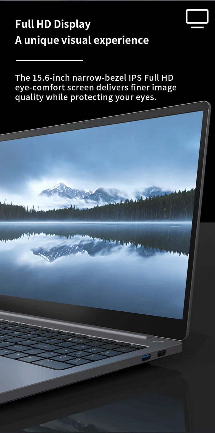 Genmachine Laptop AMD Ryzen™ 9 4900H 15.6 Inch LPDDR4 RAM M.2 NVME SSD Business Gaming Laptop Computer Notebook Radeon Graphics
