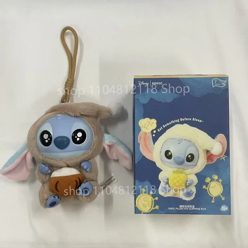 15CM New Stitch Eat Something Before Sleep Series Blind Box Plush Dolls Pendant Cute Doll Ornament Mystery Box Surprise Toy Gift