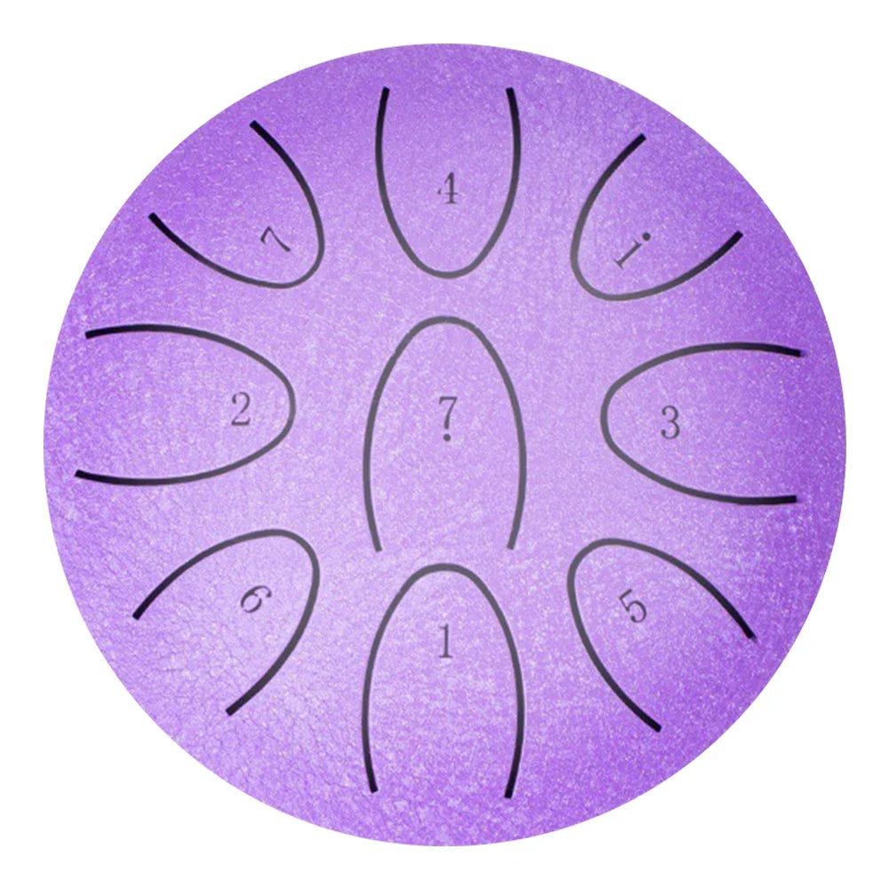 Tambour à langue en acier de 4 pouces, tambour de pluie Portable à 9 notes avec maillet de tambour, tambour éthéré pour accessoires de Percussion