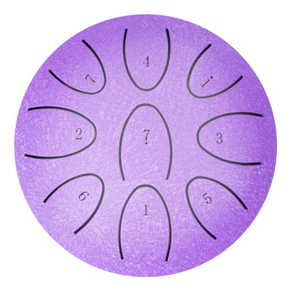 Tambour à langue en acier de 4 pouces, tambour de pluie Portable à 9 notes avec maillet de tambour, tambour éthéré pour accessoires de Percussion