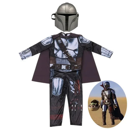Costume de cosplay d'armure de chasseur de rebond de film, masque d'héroes souriant, combinaison d'halloween, habillage, costume