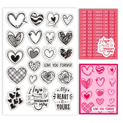 Tampons transparents en silicone pour bricolage, fond d'amour pour cartes exécutives, sceaux de tampon transparents, jour de Léon, scrapbooking
