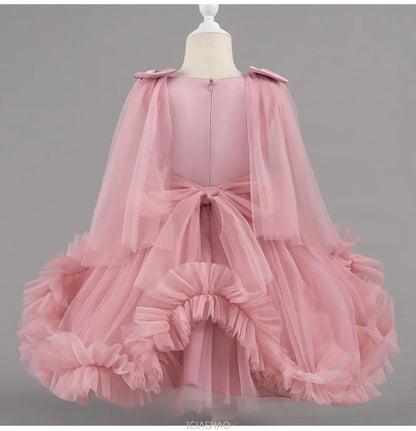 Robe de soirée 2025, robe de princesse pour filles, tenue de concours de fleurs, piano, Recital, anniversaire, mariage, jupe de ballerine, occasion formelle