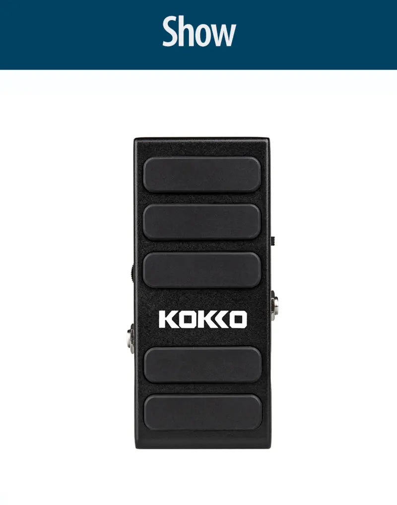 KOKKO Pédale d'effet guitare électrique Wah Volume 2 en 1 Contrôles au pied 2 modes Pédale multi-effets combo Pièces de guitare