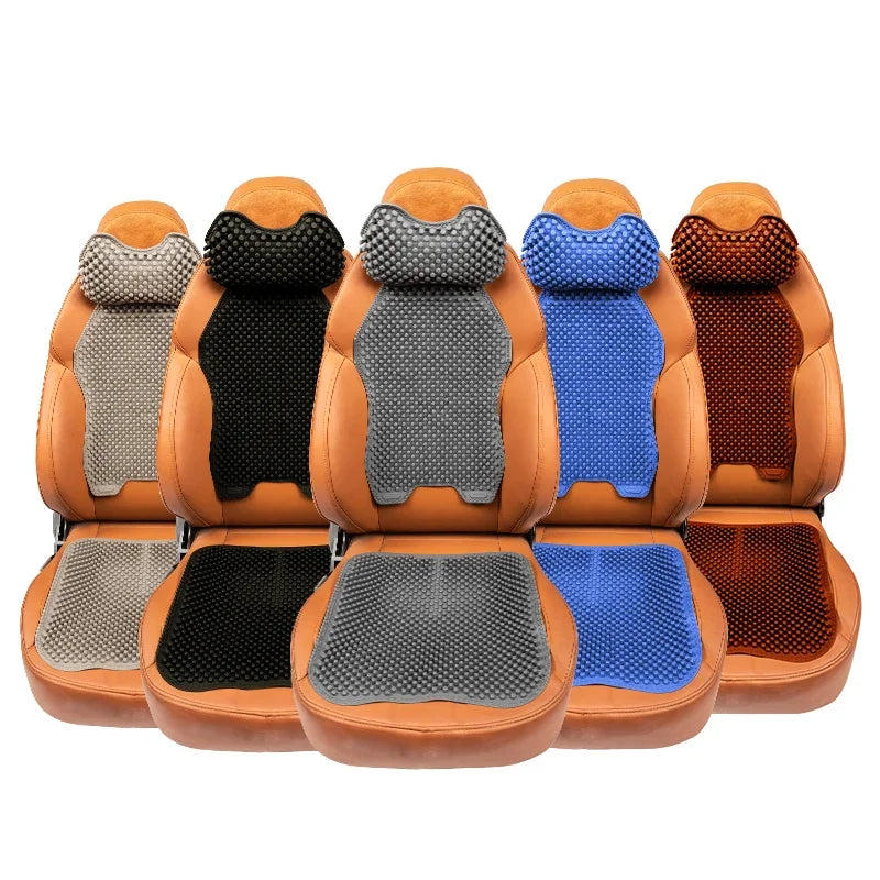 3-piece set of car cushions, car pillows, silicone car cushions, pressure reducing and comfortable neck protection headrests