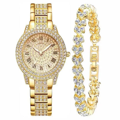 Casual Ladies Quartz Wrist Watch Bracelet Set 6PCS Set Women Watch Clock Roman Dial Luxury Brand Design Women Montre Femme Reloj