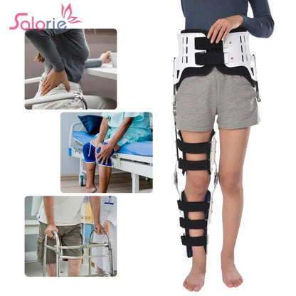 Adjustable Hip, Knee, Ankle, Foot Orthosis, Fixed Splint, Orthopedic Support for Leg, Hip, Thigh, Female Fracture, Lower Limb Paralysis