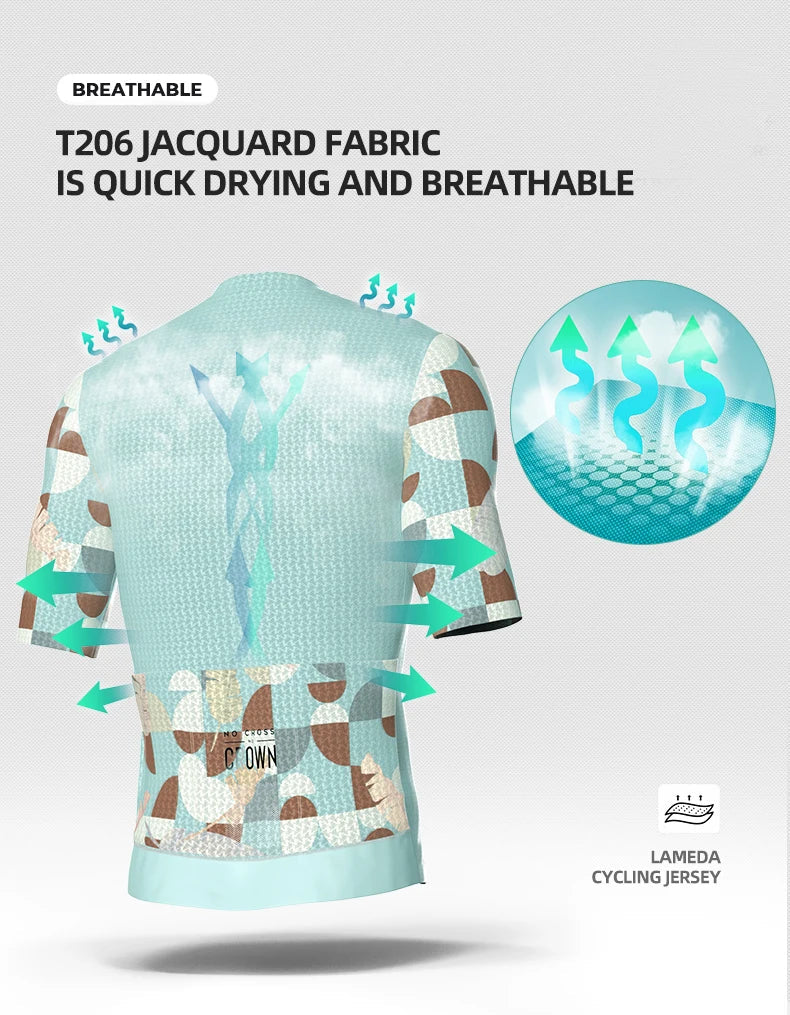 Lameda vêtements de cyclisme été hommes à manches courtes séchage rapide respirant maillot de cyclisme Shorts de cyclisme ensemble de sangles pour hommes