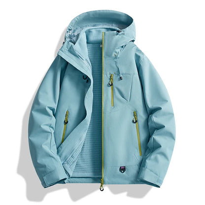 Veste d'extérieur trois en un deux pièces, coupe-vent, imperméable, combinaison de randonnée pour Couple, costume d'extérieur pour hommes et femmes
