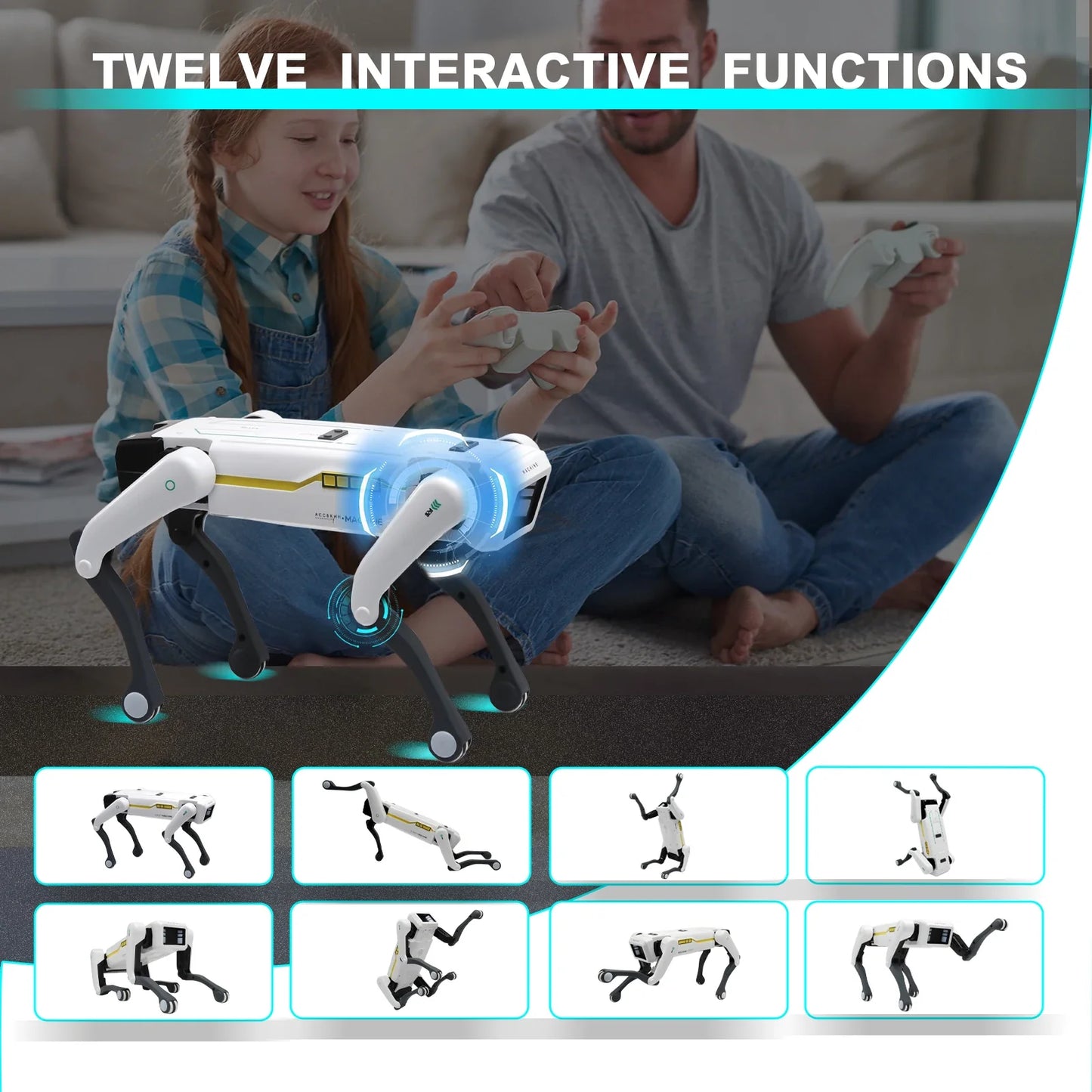 Robot chien Intelligent AI RC, Dialogue vocal, application, télécommande, programmation, chant, danse, Machine, jouets pour enfants