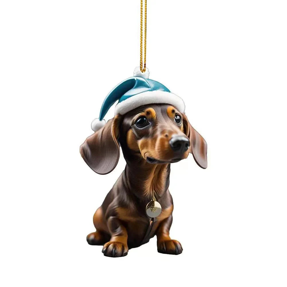 Cute Dog Car Hanging Home Tree Pendant Halloween Christmas Tree Pendant Home Decoration Window Car Ornament Backpack Ornament