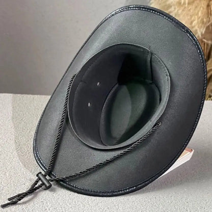 Men's and Women's Classic Retro Western Cowboy Hat, Men's and Women's Rivet Jazz Cap, Summer and Autumn Visors, Party Cosplay Hat