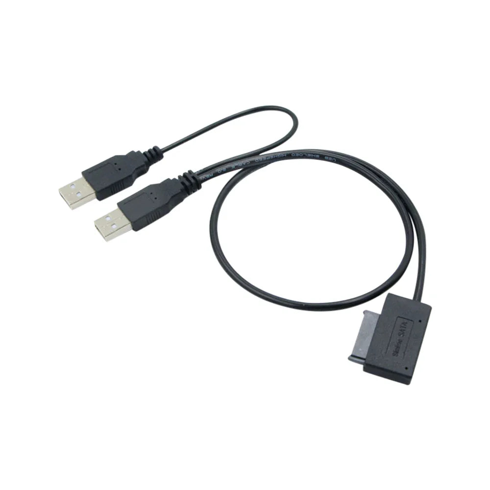 Optical Drive Cable Conversion Cable USB 2.0 to Mini Sata II 7+6 13Pin Adapter Converter Cable for Laptop CD/DVD ROM ODD
