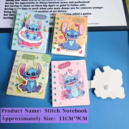 Nouveau carnet Stitch mignon dessin animé anime fournitures scolaires journal portable fournitures de bureau à la mode carnet à spirale cadeau de vacances pour enfants
