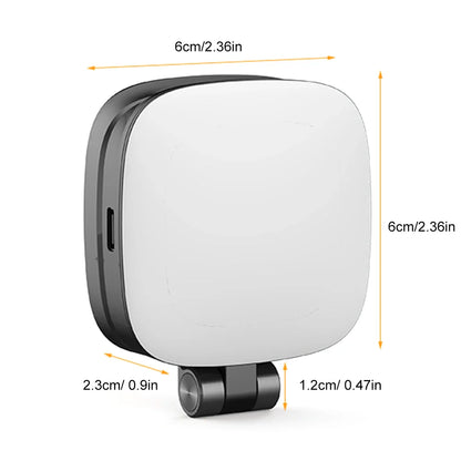 Magnetic Phone Selfie Light Mobile Phone Fill Light Pocket Light Folding LED Phone Fill Light for Video Recording Conference
