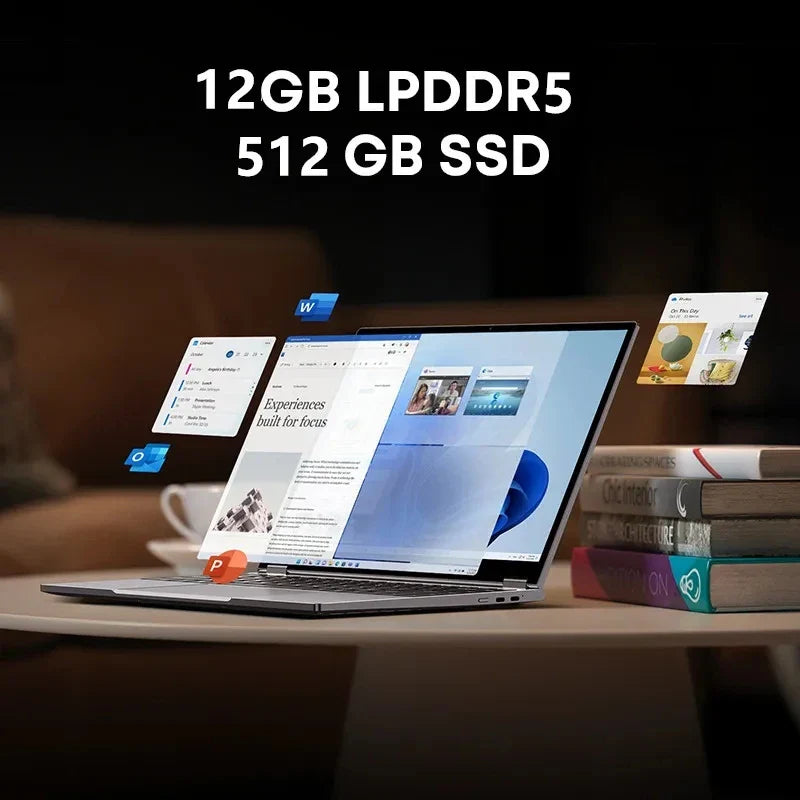 CHUWI FreeBook Ordinateur portable 2-en-1 Tablette 512 Go SSD 16 Go LPDDR5 Intel N150 Écran IPS FHD 13,5" WIFI 6 BT5.2 Windows 11
