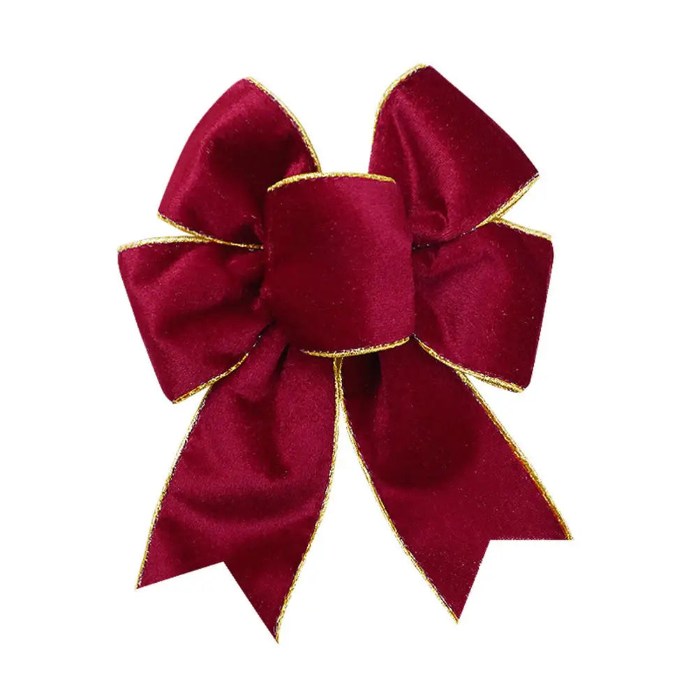 Grand nœud papillon de noël suspendu, pendentif en velours rouge pour porte, décoration de fête de noël du nouvel an 2026, nouvelle collection