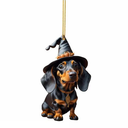 Cute Dog Car Hanging Home Tree Pendant Halloween Christmas Tree Pendant Home Decoration Window Car Ornament Backpack Ornament
