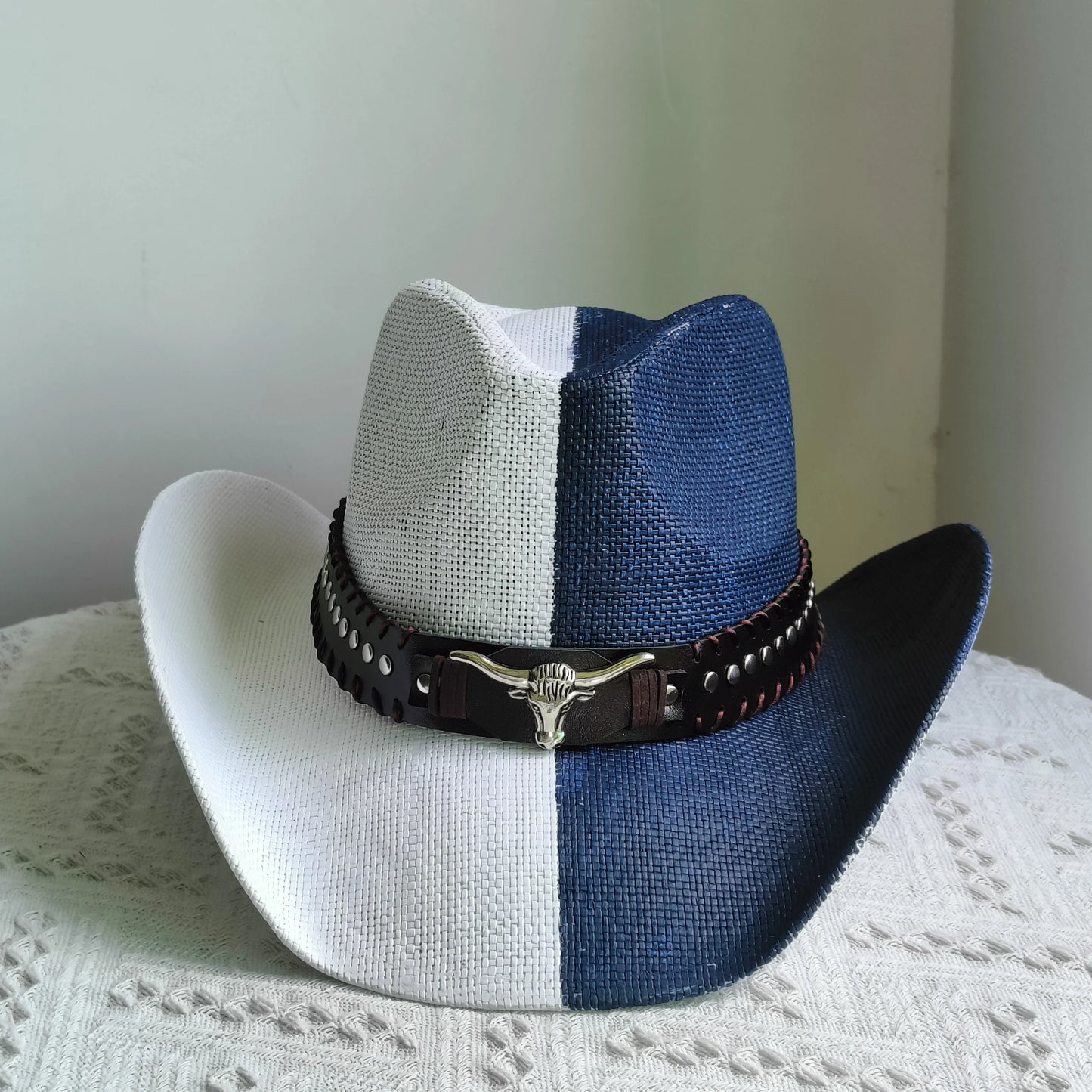 Hand-painted Western Cowboy hat Bronze green hat for men women Large Brim stiff straw hat summer sombrero vaquero hombreковбойс