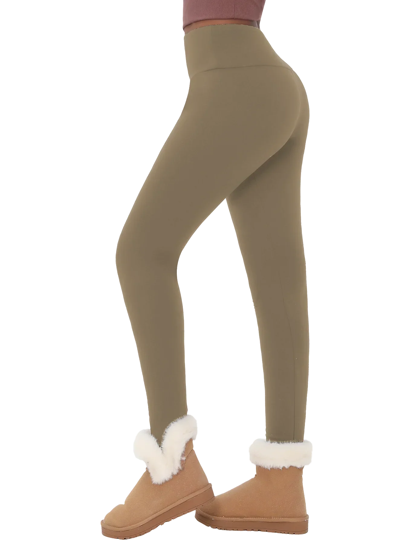 Leggings taille haute doublés en polaire thermique pour femme. Collants chauds et épais pour l'entraînement, pantalons de yoga doux, hiver