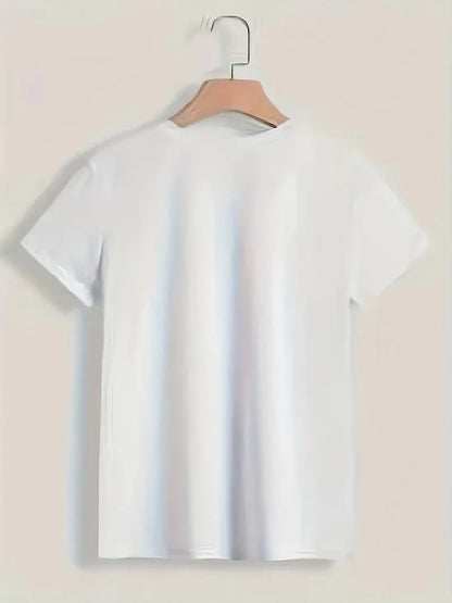 T-shirt en coton imprimé Stitch pour garçons, filles et adultes, haut polyvalent et tendance pour le quotidien en été