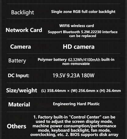 FIREBAT T6A 16 Inch AMD Ryzen7 7435HS Geforce RTX 3050 DDR5 165Hz Wifi6 BT5.1 16GB 512GB Gaming Gamer Notebook Laptop