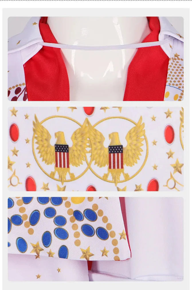 Costume de cosplay Le Roi pour homme, uniforme de rocker, tenue de carnaval, d'Halloween