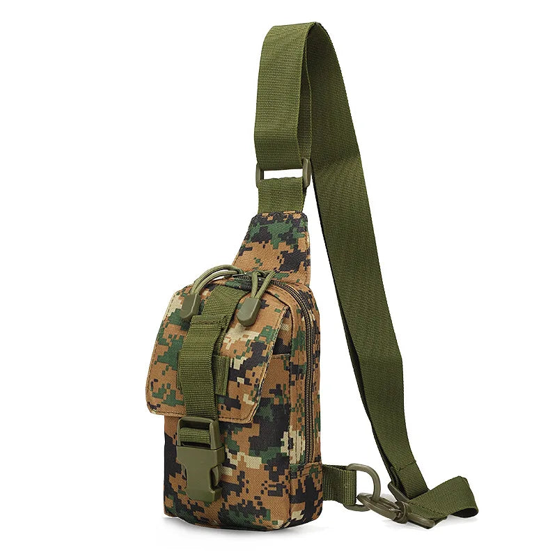 Petit sac de poitrine de Camouflage antivol pour l'extérieur, sac à bandoulière de randonnée en Nylon pour chasse, pêche, Camping, Cycking